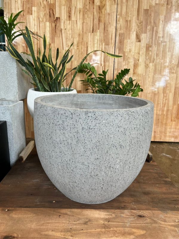 chậu xi măng nhẹ tròn lu